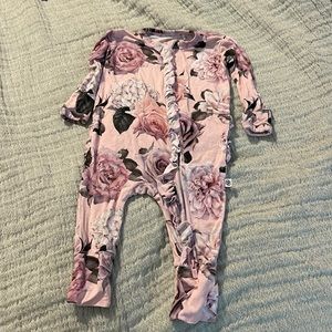 Make Me Blush Ruffle Zipper Romper